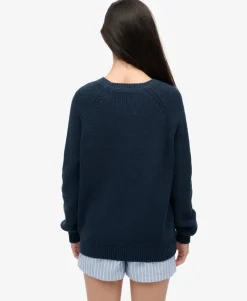 Relaxed Ribbed Knitted Jumper