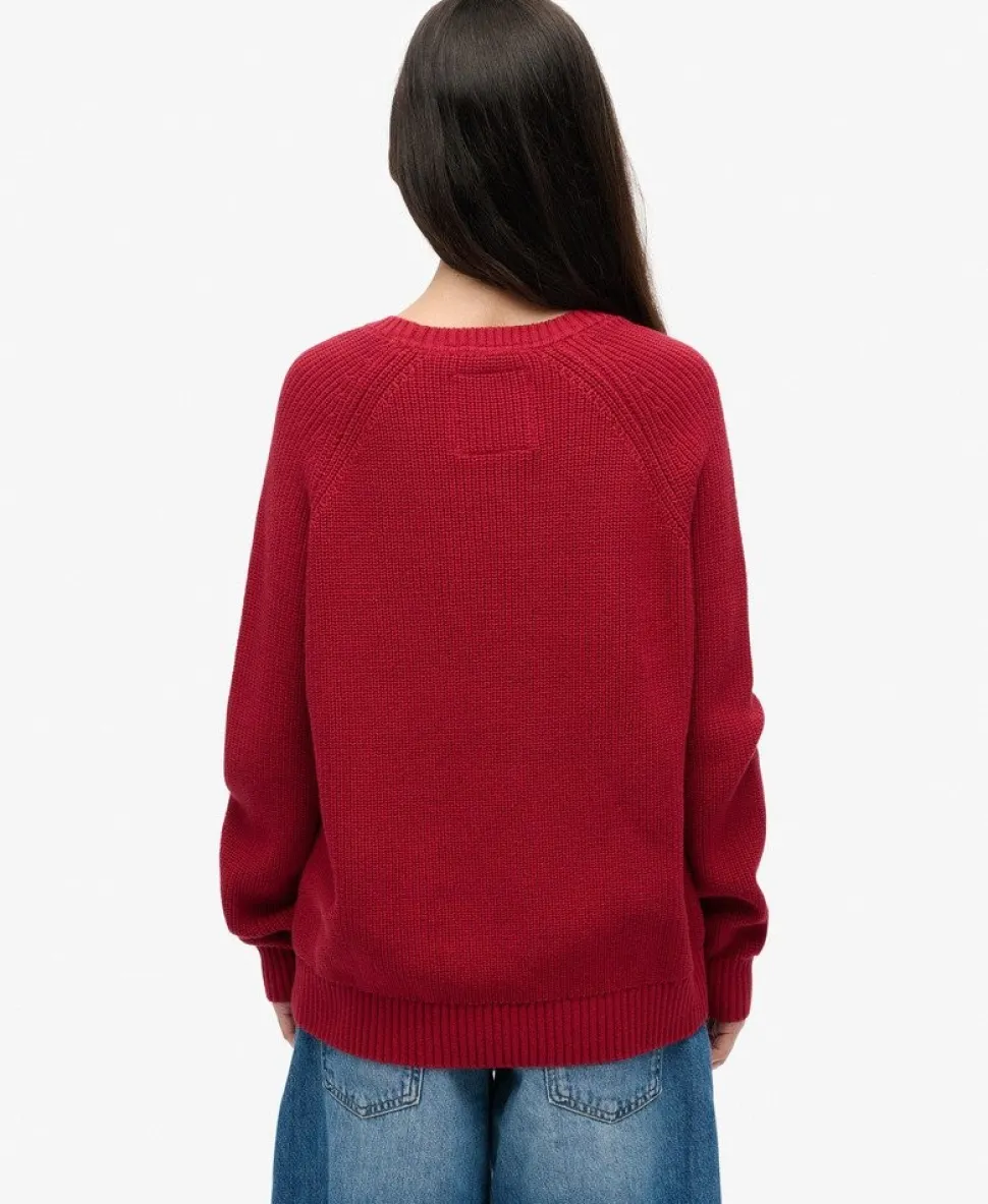 Relaxed Ribbed Knitted Jumper