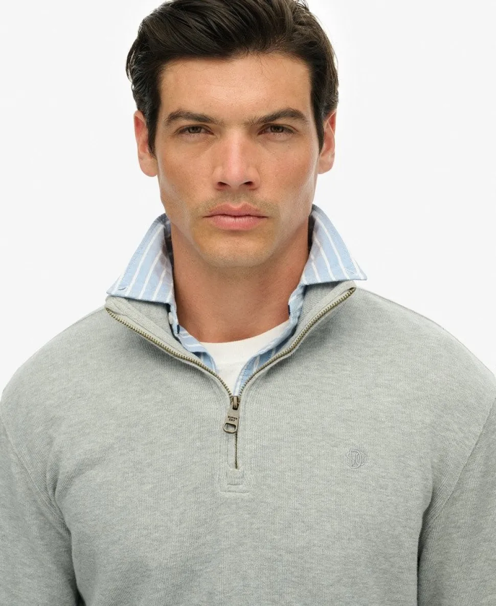 Ribbed Half Zip Jumper