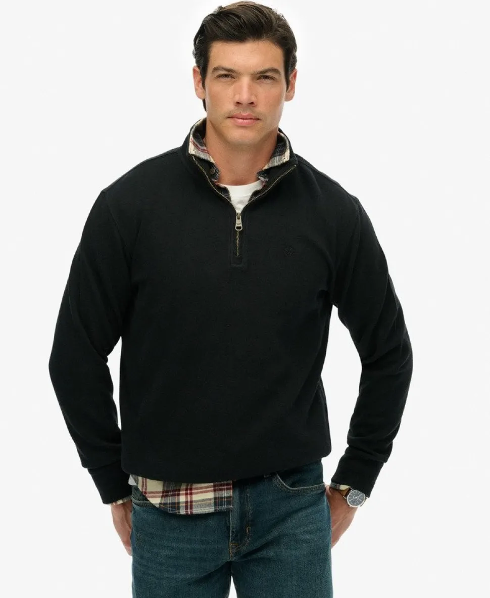 Ribbed Half Zip Jumper