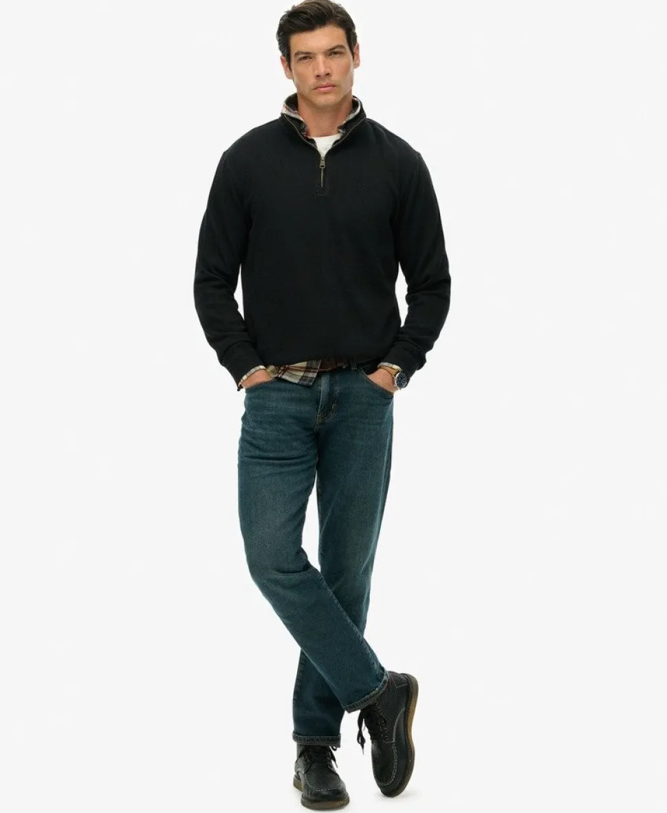 Ribbed Half Zip Jumper