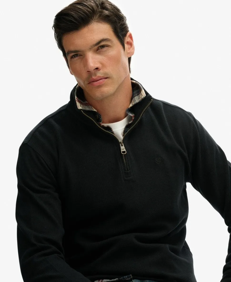 Ribbed Half Zip Jumper
