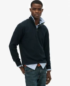 Ribbed Half Zip Jumper