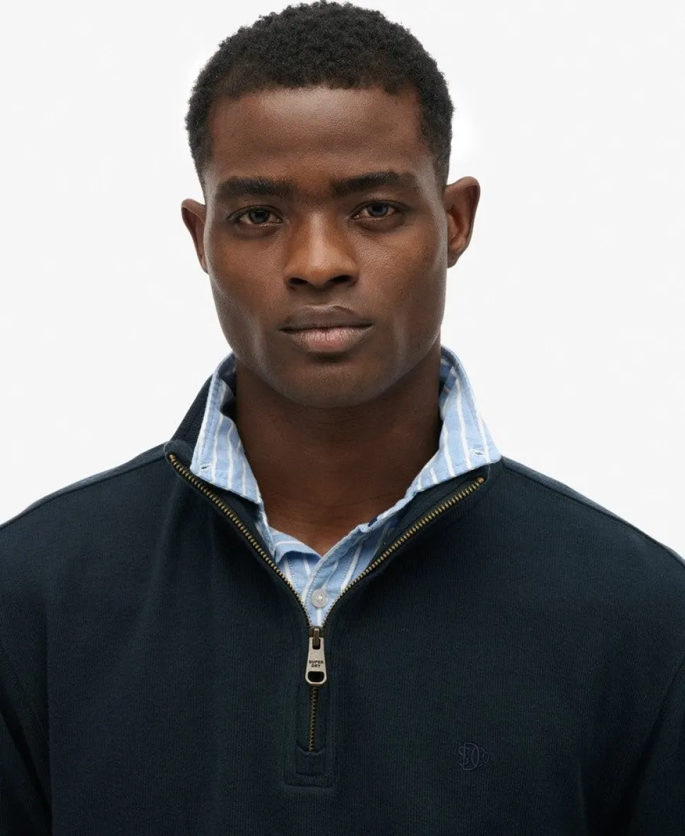 Ribbed Half Zip Jumper