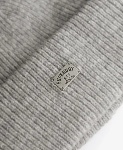 Rib Knitted Beanie Hat