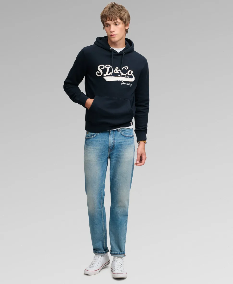 SD&Co Washed Embroidered Relaxed Hoodie