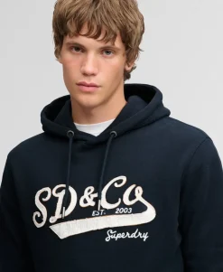 SD&Co Washed Embroidered Relaxed Hoodie