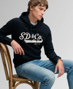 SD&Co Washed Embroidered Relaxed Hoodie