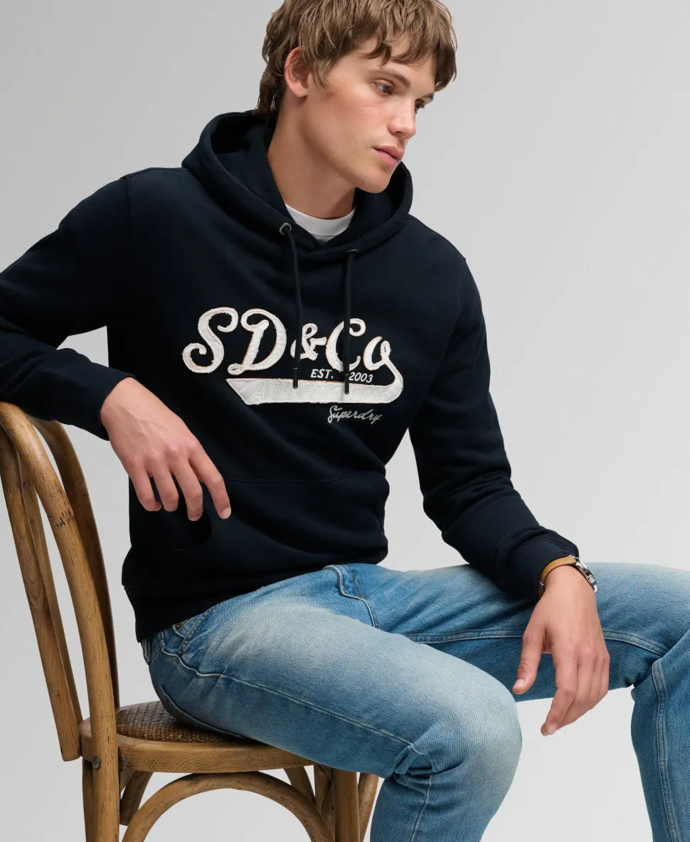 SD&Co Washed Embroidered Relaxed Hoodie