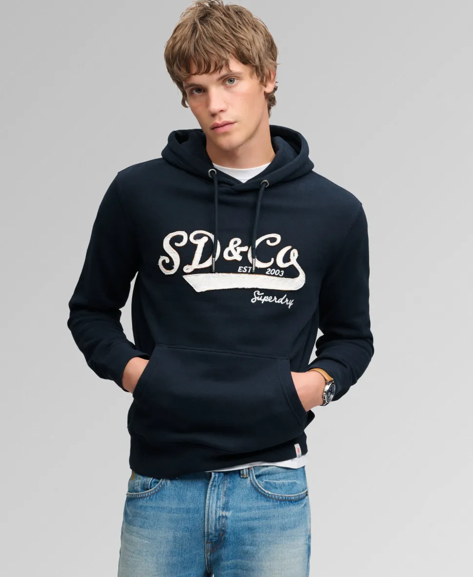 SD&Co Washed Embroidered Relaxed Hoodie