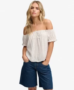 Short Sleeve Half Button Woven Top