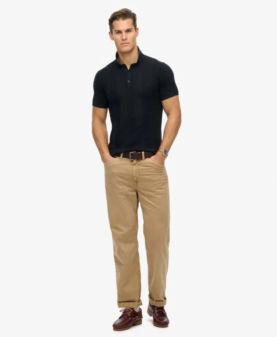 Short Sleeve Knitted Polo Shirt