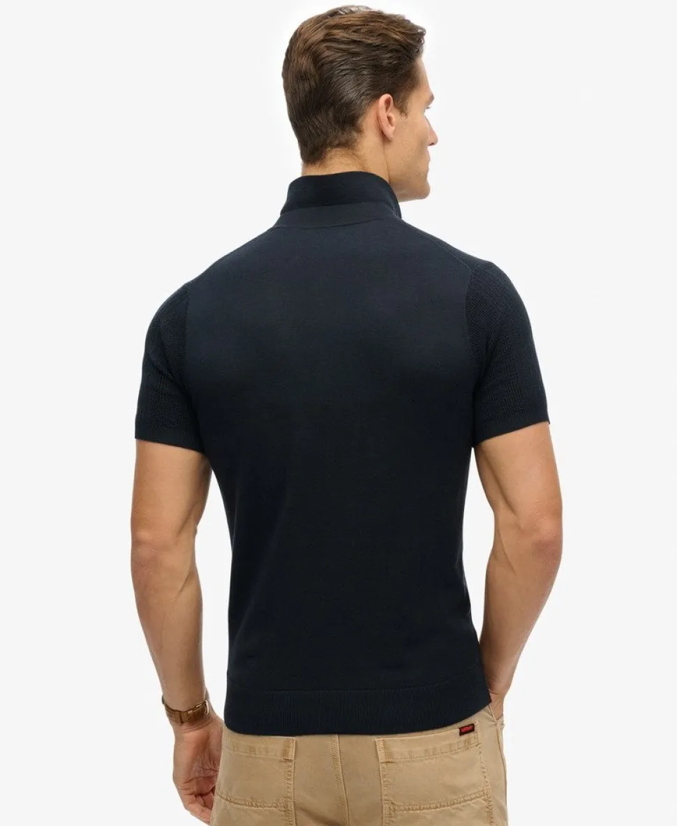 Short Sleeve Knitted Polo Shirt