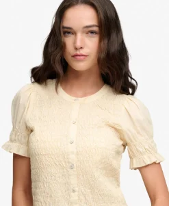 Short Sleeve Smocked Top