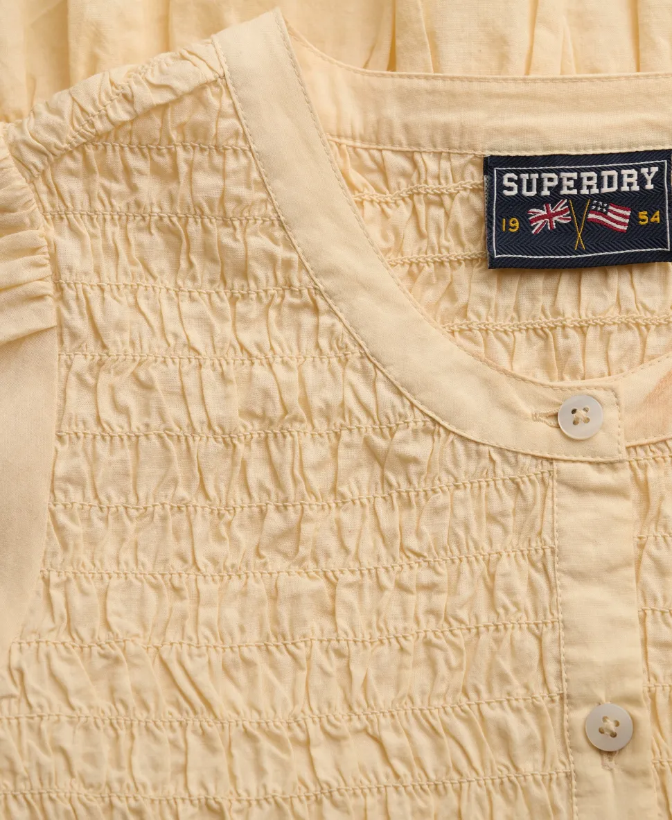 Short Sleeve Smocked Top