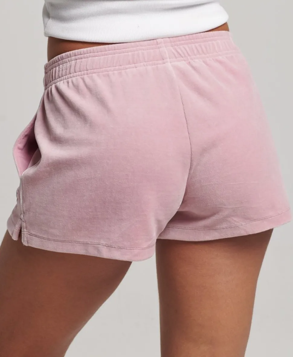 S Logo Velour Shorts