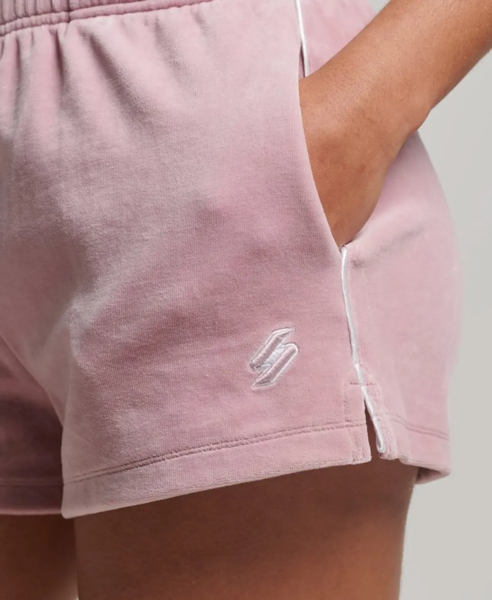 S Logo Velour Shorts