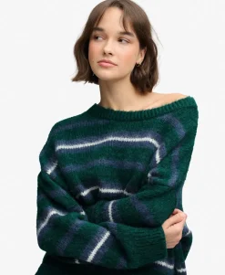 Slouchy Brushed Stripe Knit Jumper