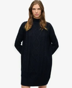 Slouchy Cable Knit Dress