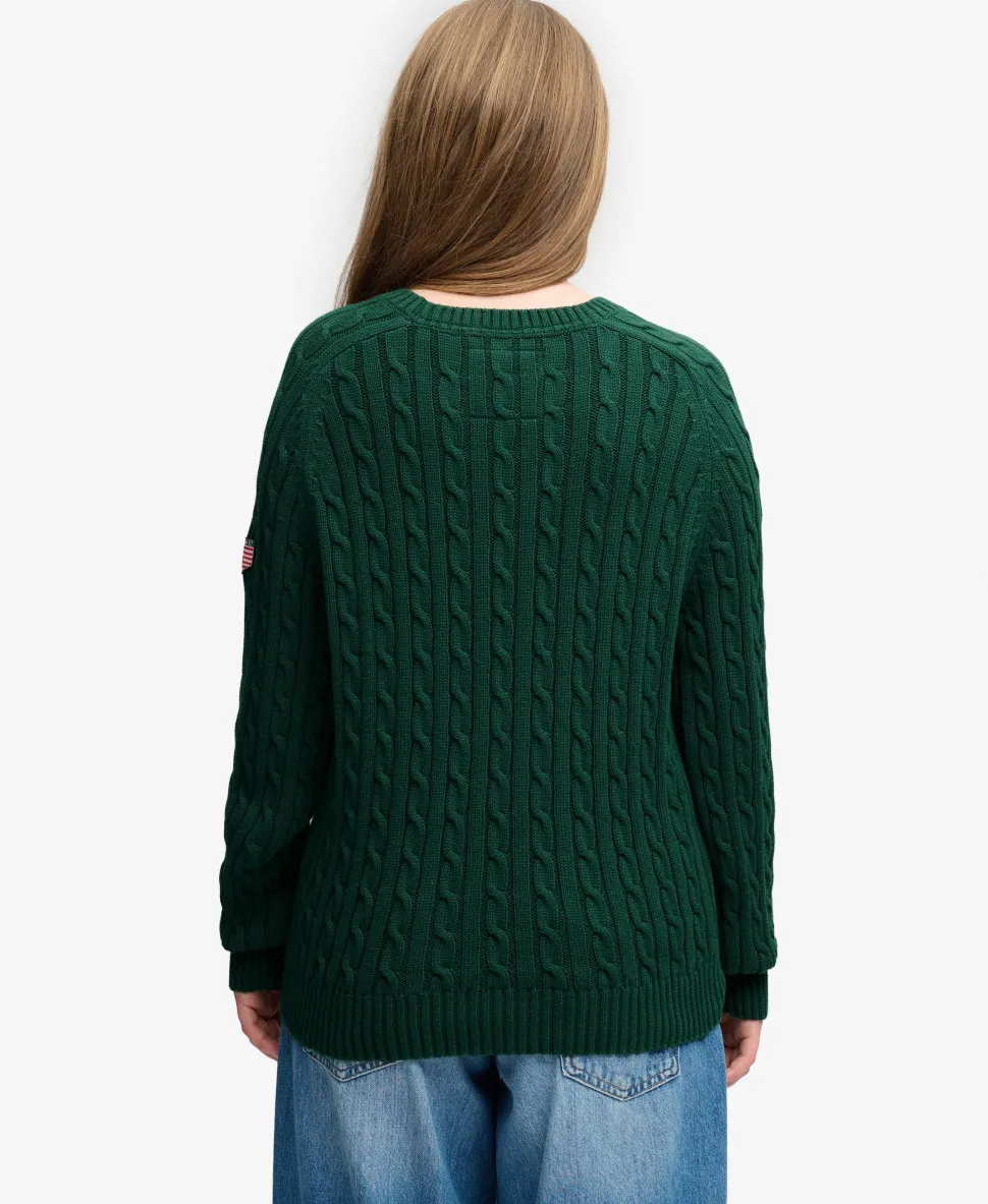 Slouchy Cable Knit Jumper