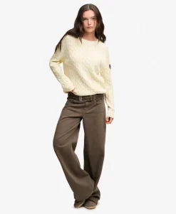 Slouchy Cable Knit Jumper
