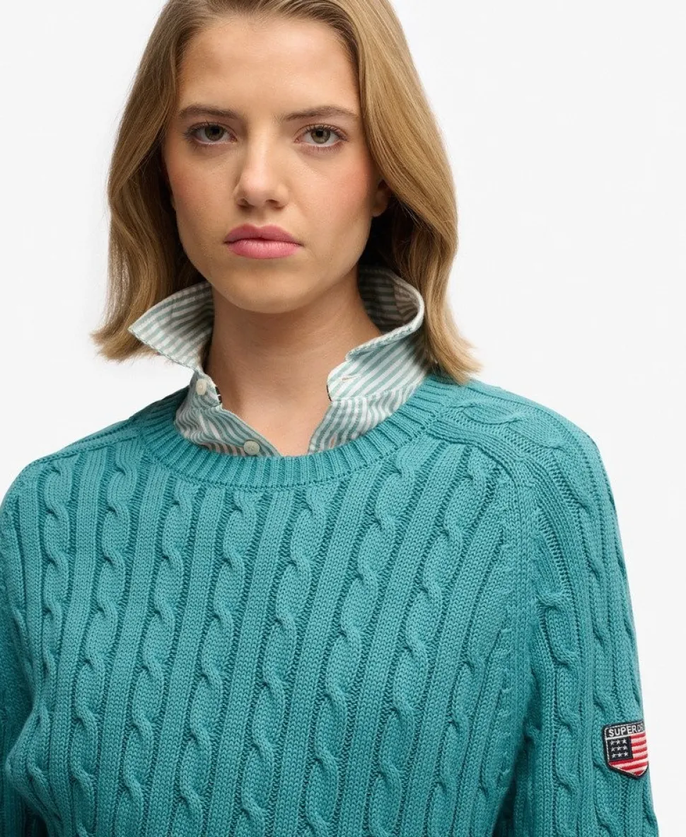 Slouchy Cable Knit Jumper