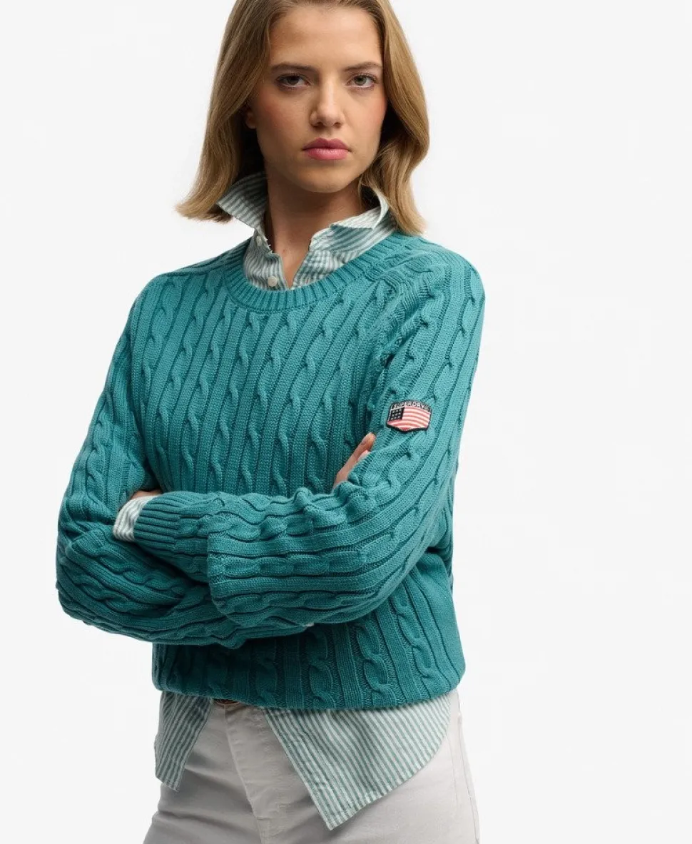 Slouchy Cable Knit Jumper