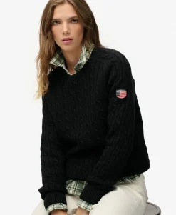 Slouchy Cable Knit Jumper