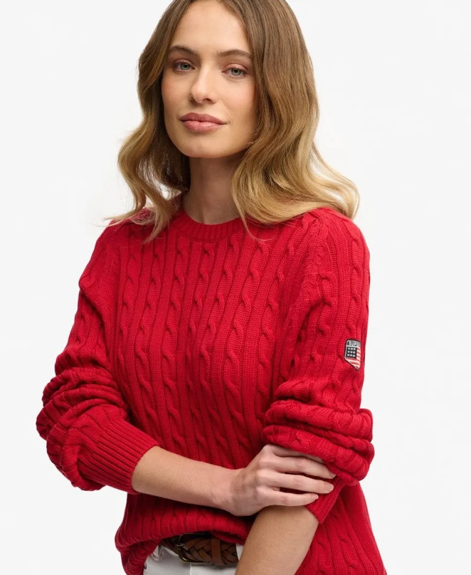 Slouchy Cable Knit Jumper