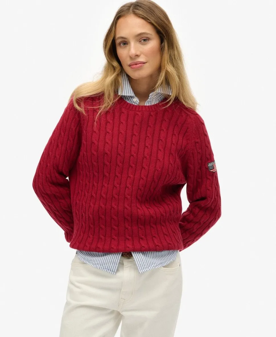 Slouchy Cable Knit Jumper