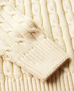 Slouchy Cable Roll Neck Jumper