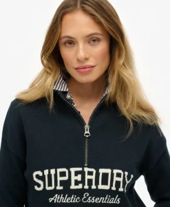 Slouchy Graphic Half Zip Jumper