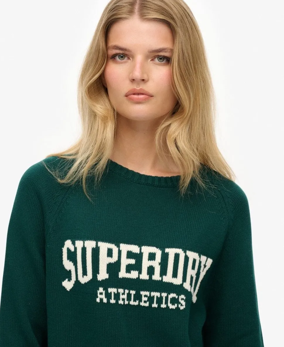Slouchy Intarsia Graphic Knitted Jumper