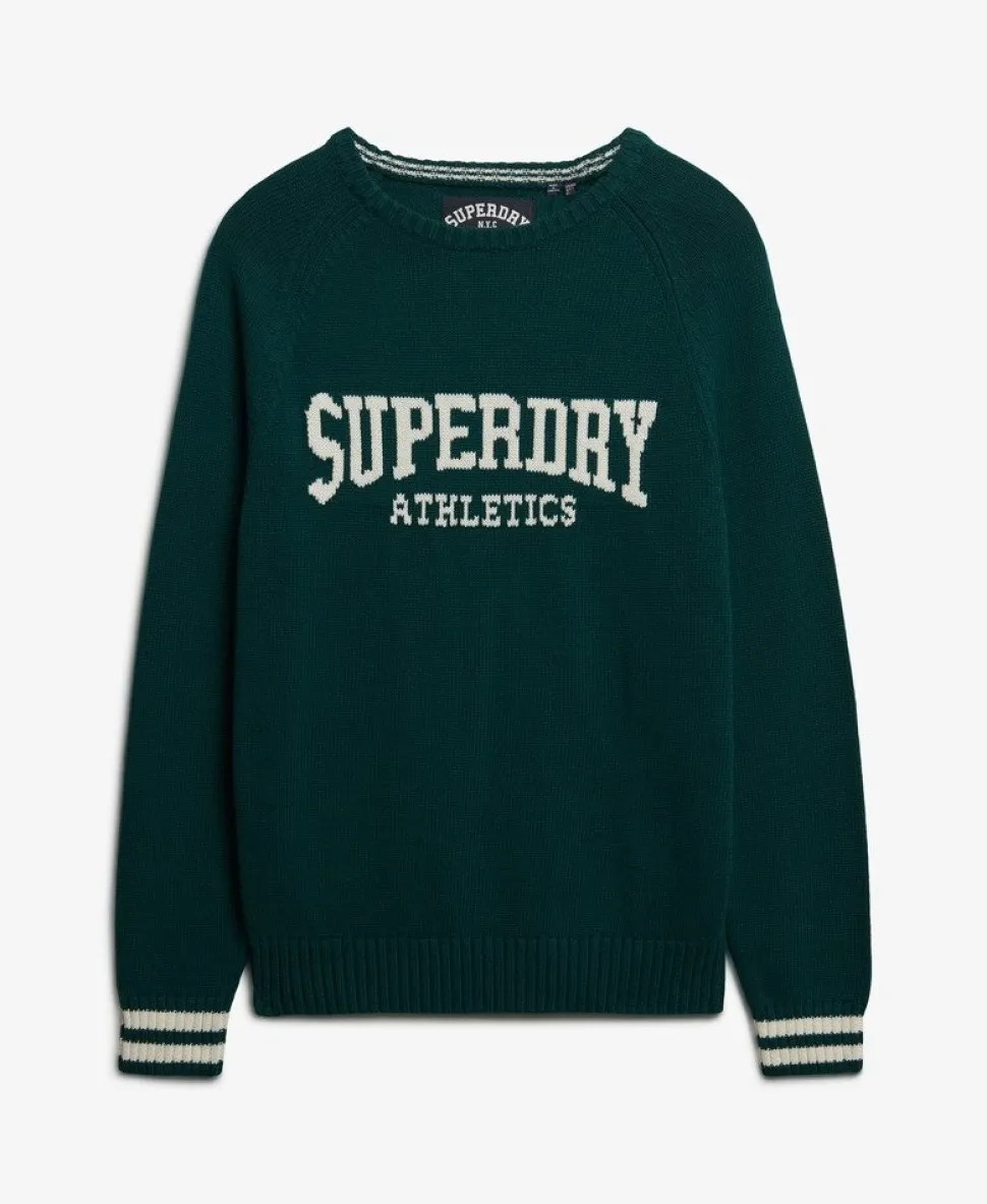 Slouchy Intarsia Graphic Knitted Jumper