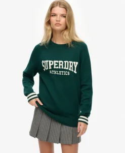 Slouchy Intarsia Graphic Knitted Jumper