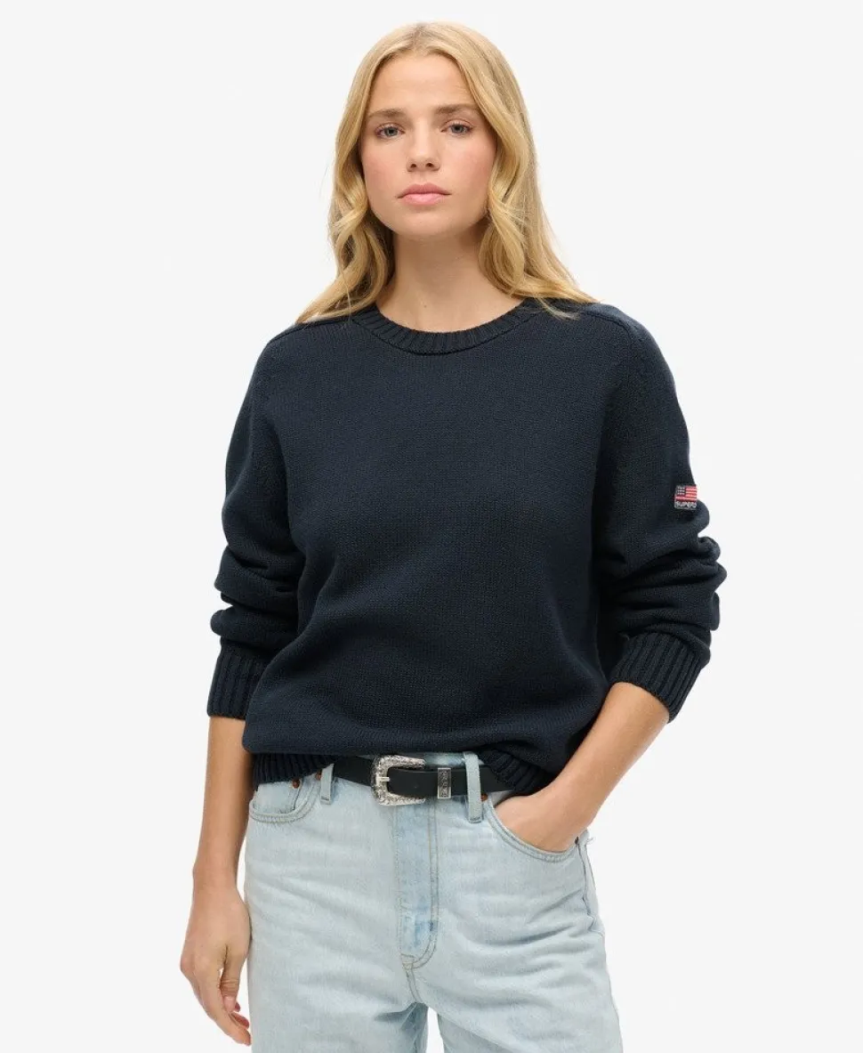 Slouchy Knitted Crew Jumper