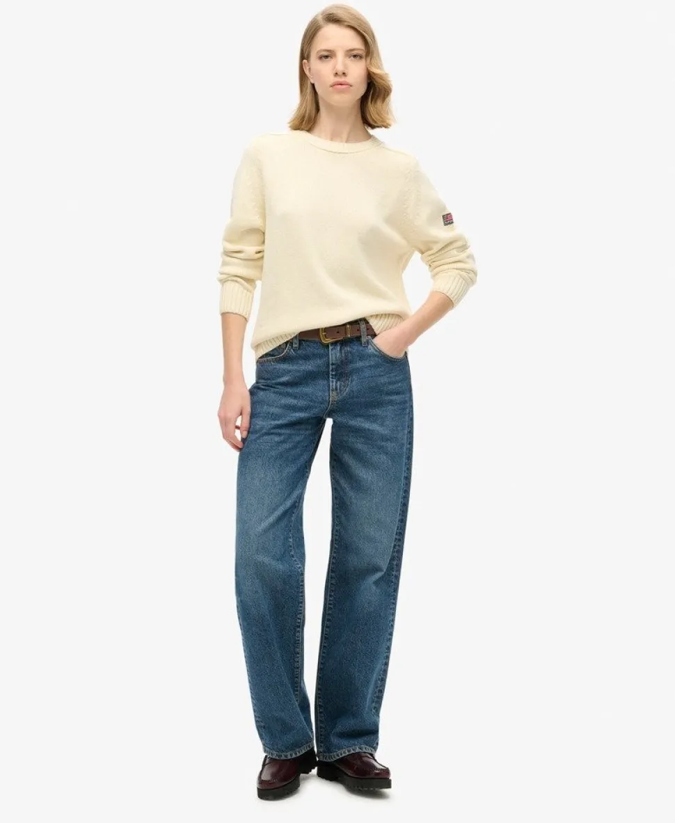 Slouchy Knitted Crew Jumper