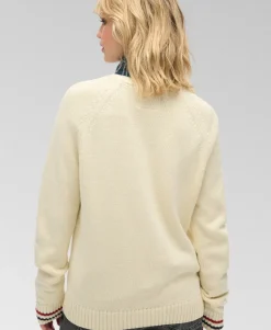 Slouchy Knitted Graphic Crew Jumper