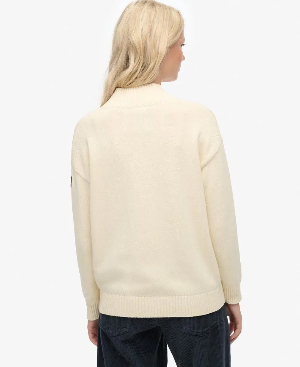 Slouchy Knitted Half Zip