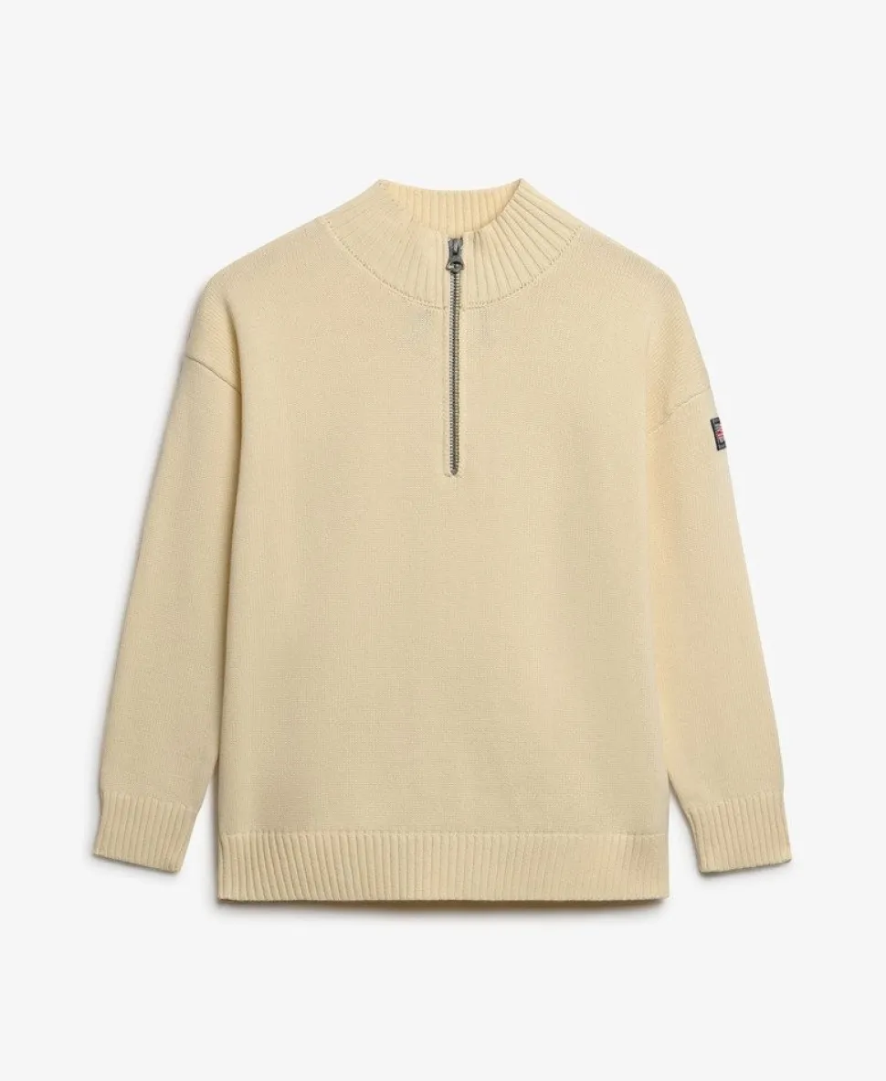 Slouchy Knitted Half Zip