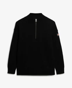 Slouchy Knitted Half Zip