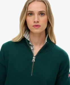 Slouchy Knitted Half Zip