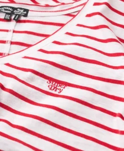 Slub Embroidered V-Neck T-Shirt