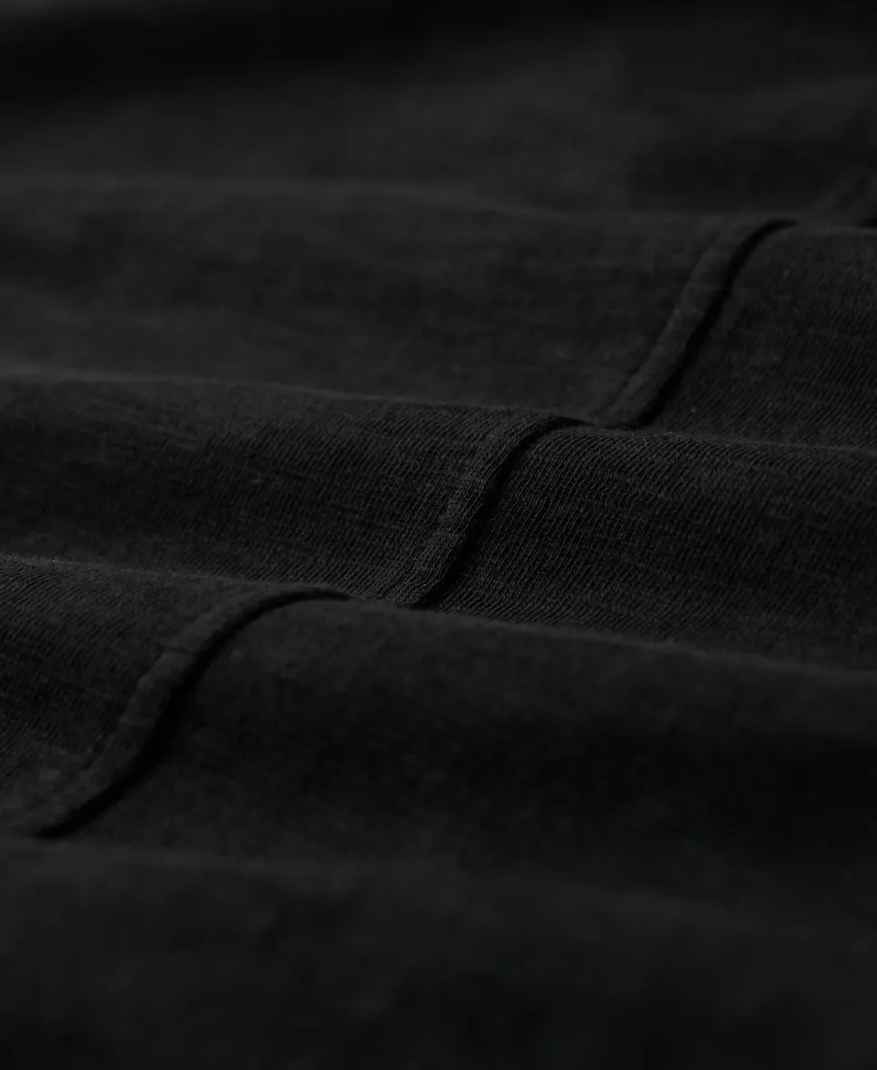 Slub Embroidered V-Neck T-Shirt