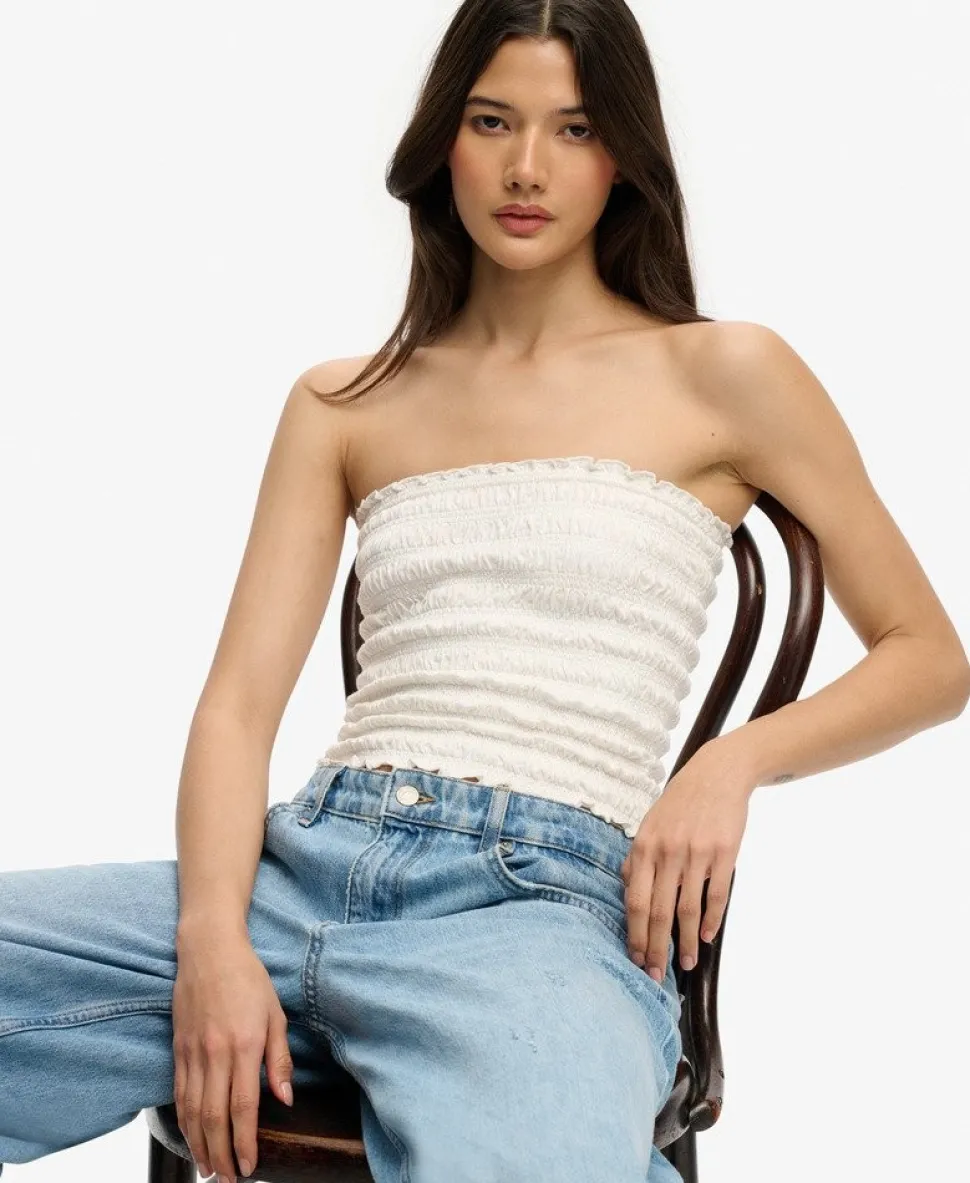 Smocked Jersey Bandeau