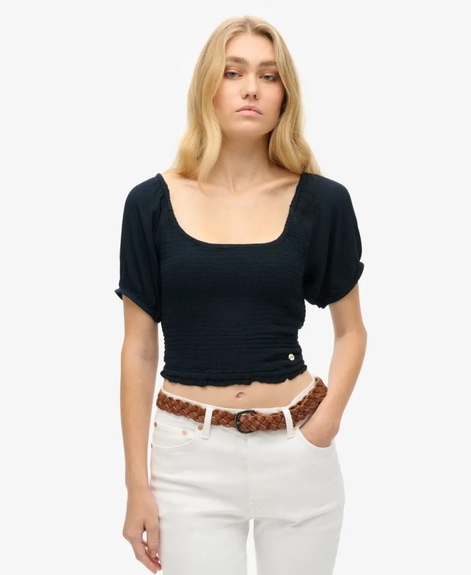 Smocked Woven Top