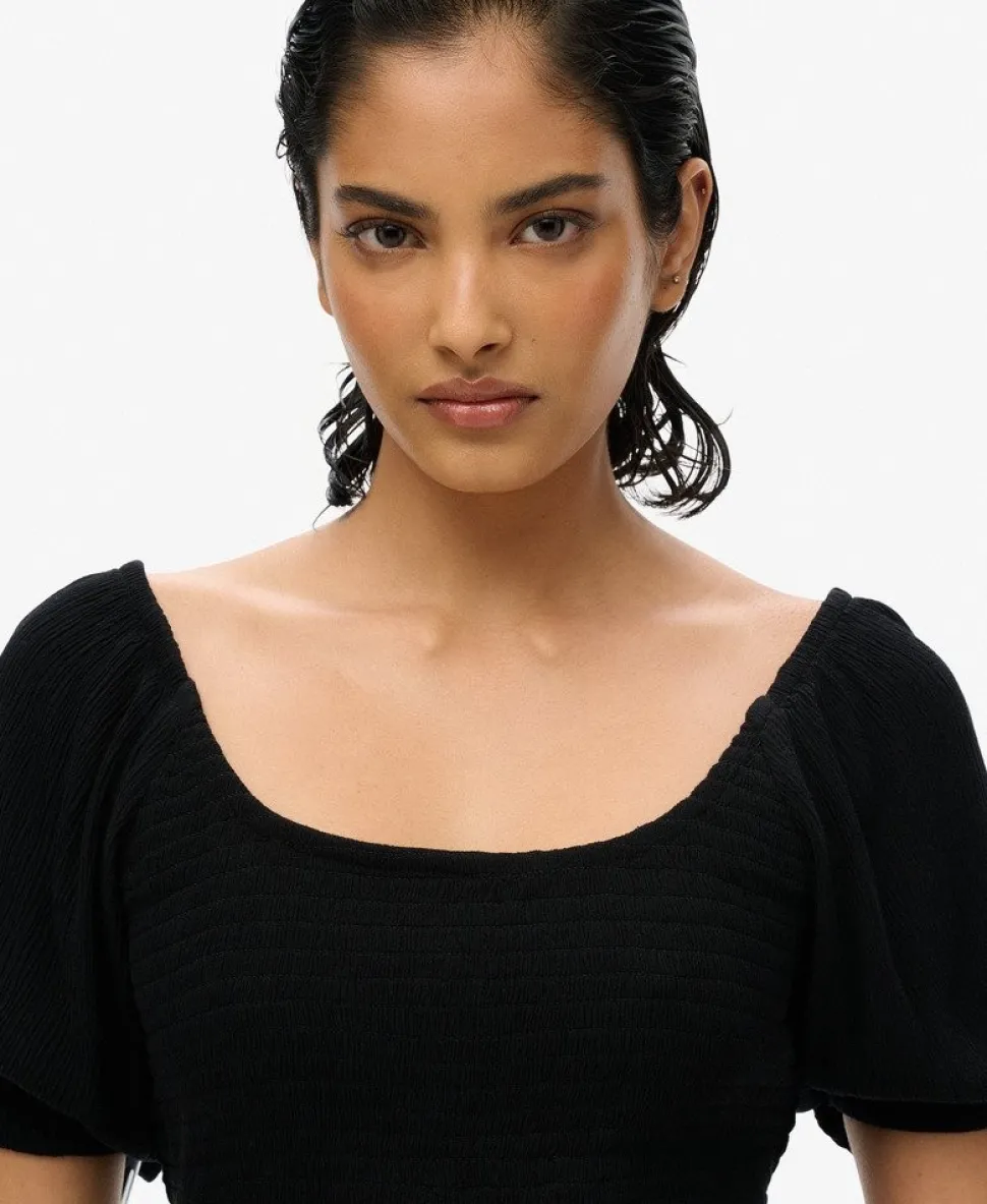 Smocked Woven Top