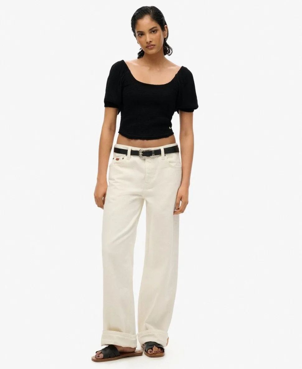 Smocked Woven Top