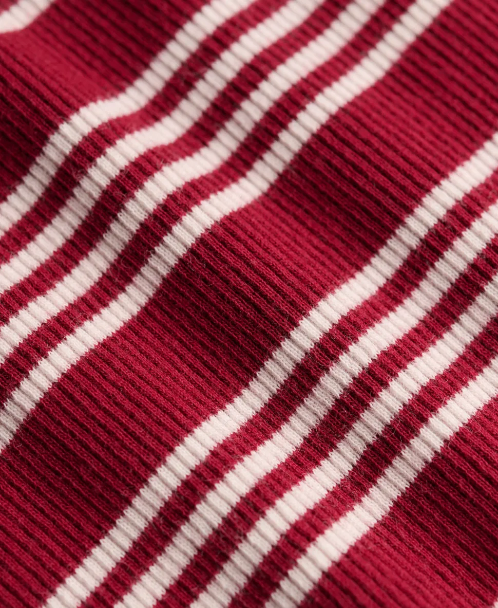 Stripe Ribbed Jersey Mini Dress