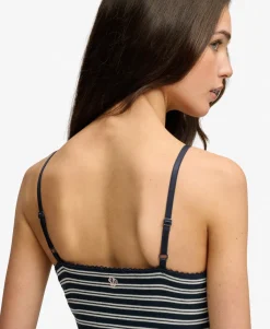 Stripe Ribbed Jersey Mini Dress